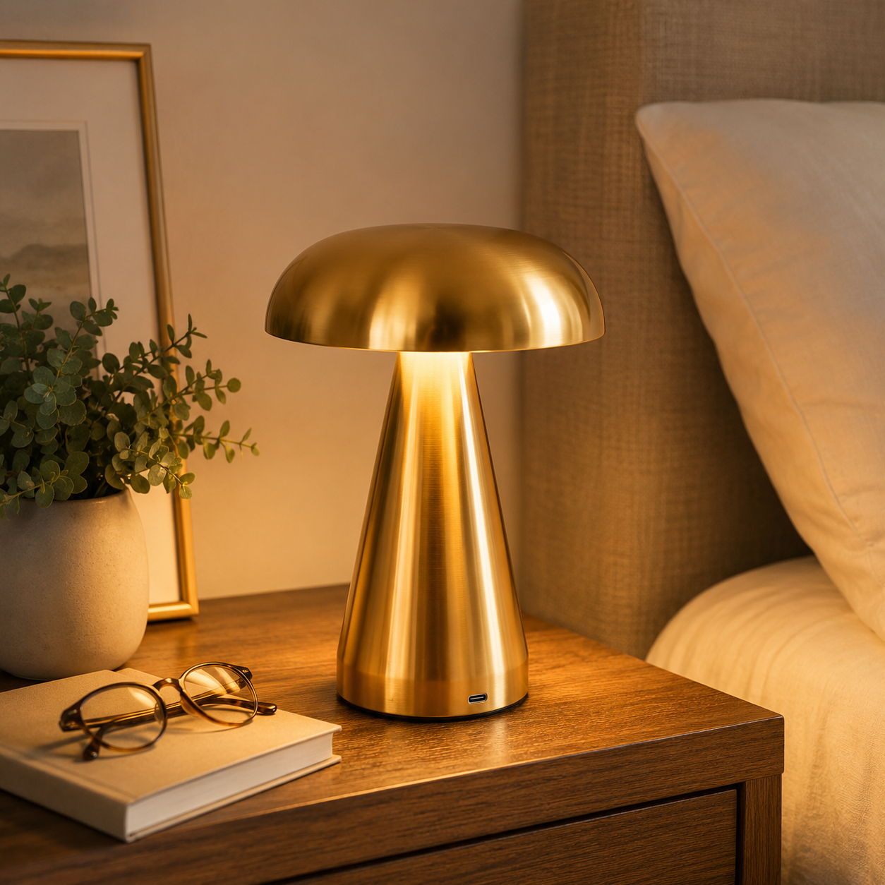 LumaGlow™ oplaadbare vintage USB-tafellamp – productafbeelding 12
