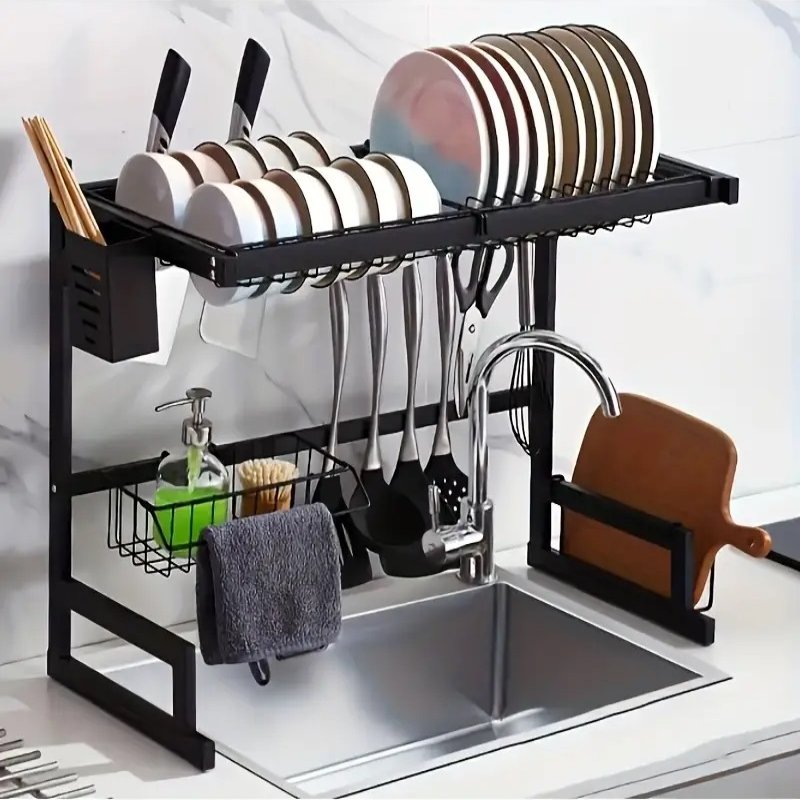 KitchenPro™ verstelbaar afdruiprek boven de gootsteen – productafbeelding 8