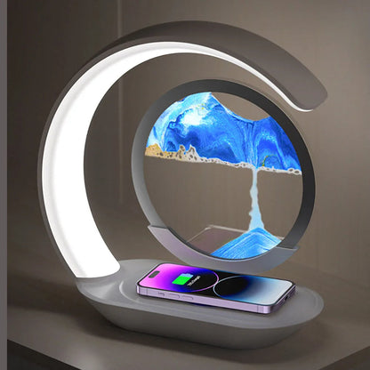 SandArt™ 3D zandkunst tafellamp met draadloos opladen – productafbeelding 1