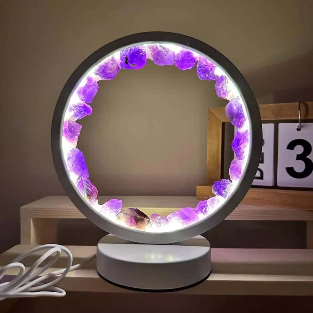 CrystalGlow™ LED-nachtlamp met kristalstenen – productafbeelding 2