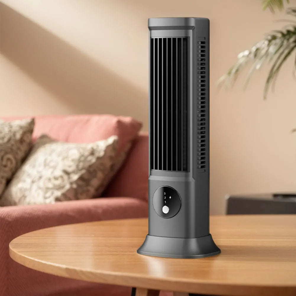 Mini oplaadbare airco bureauventilator – productafbeelding 1