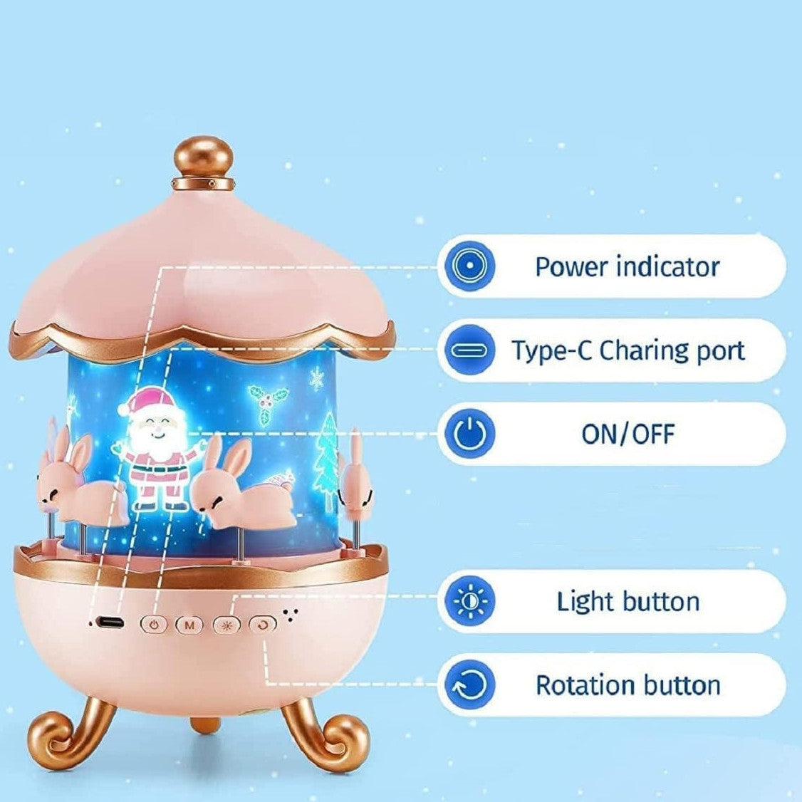 DreamGlow™ nachtlamp-projector voor kinderen – productafbeelding 8