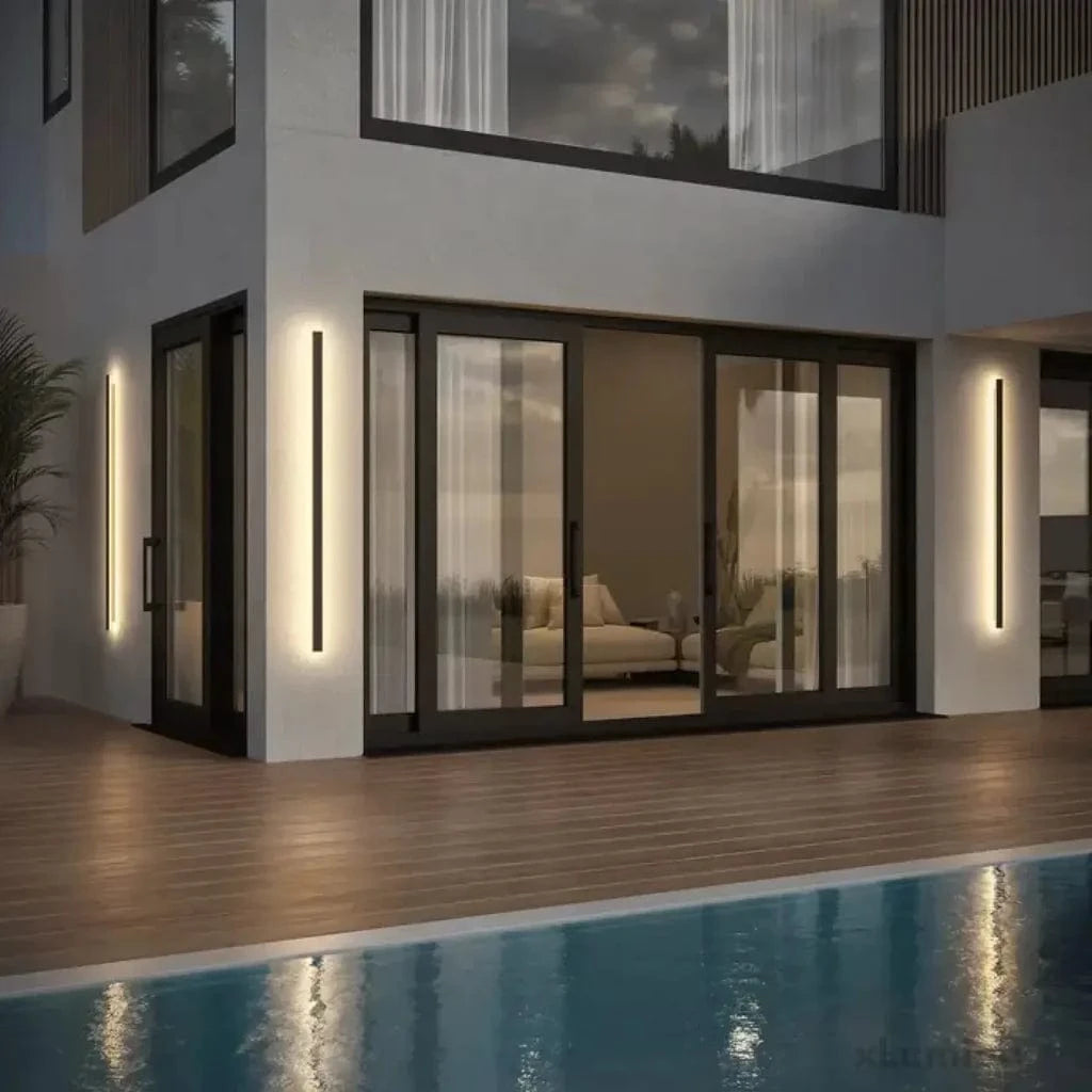 AeroLuxe™ Outdoor Wall Lamp - Dimmable LED Exterior Lighting for Modern Ambiance 1