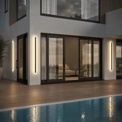 AeroLuxe™ Outdoor Wall Lamp - Dimmable LED Exterior Lighting for Modern Ambiance 1
