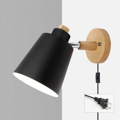 LumaLight™ verstelbare wandlamp met houten voet en snoer – productafbeelding 9