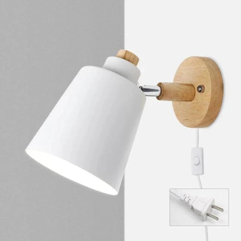 LumaLight™ verstelbare wandlamp met houten voet en snoer – productafbeelding 10