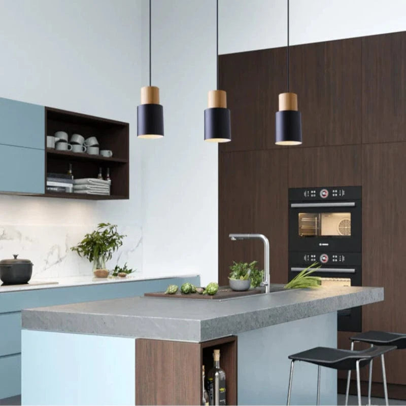 AuraGlow™ Black Pendant Lighting - Elegant Kitchen Hanging Light for Cozy Ambiance 5