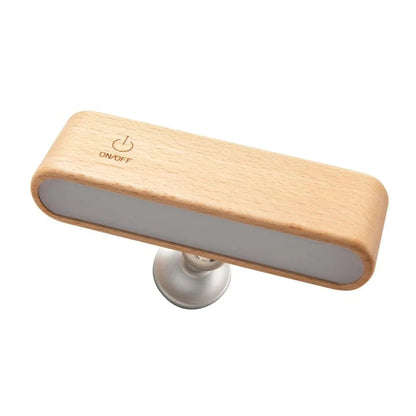 LumaGlow™ oplaadbare 360° LED-wandlamp van beukenhout – productafbeelding 9
