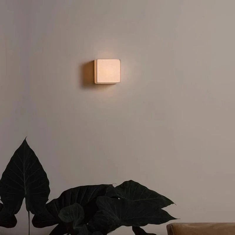LumiCube™ Japanse wandlamp met stoffen kap – productafbeelding 2