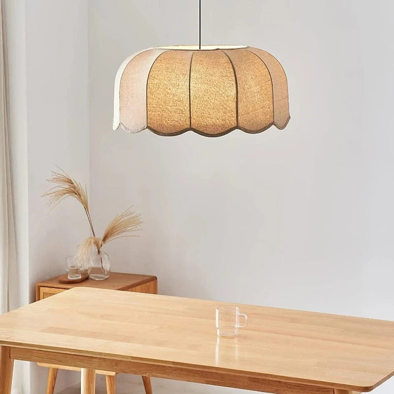 AuraLoom™ Japanse stoffen hanglamp in boho stijl – productafbeelding 2