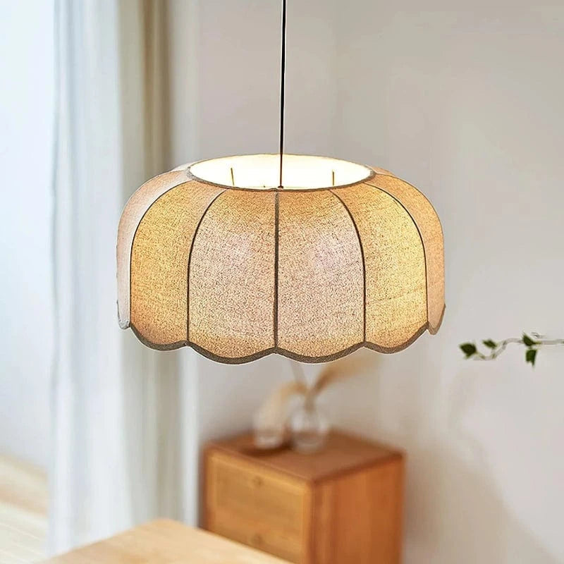 AuraLoom™ Japanse stoffen hanglamp in boho stijl – productafbeelding 3