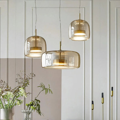 AuraLuxe™ glazen retro hanglamp met LED – productafbeelding 4