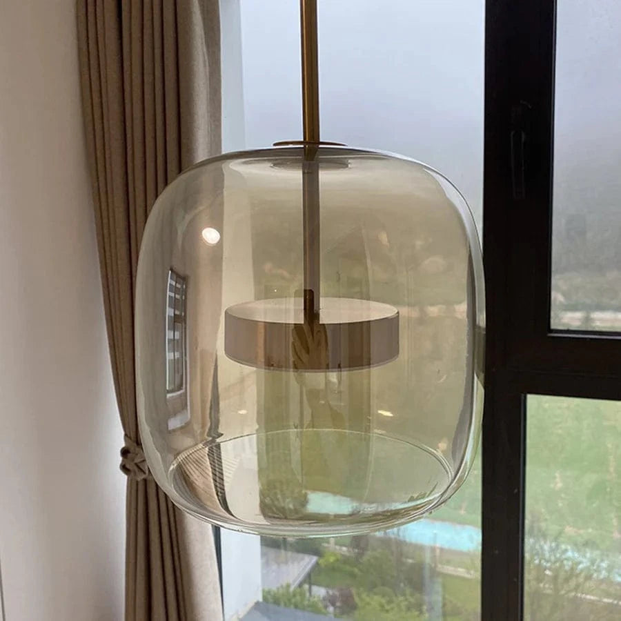 AuraLuxe™ glazen retro hanglamp met LED – productafbeelding 8