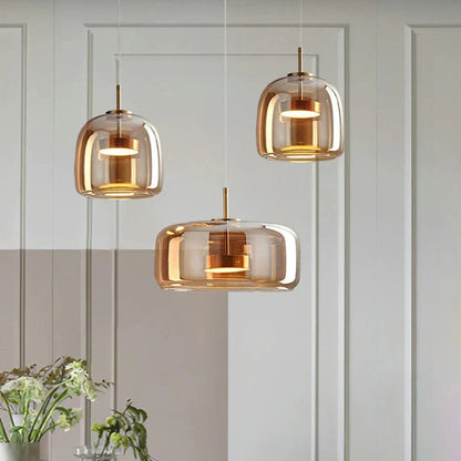 AuraLuxe™ glazen retro hanglamp met LED – productafbeelding 9