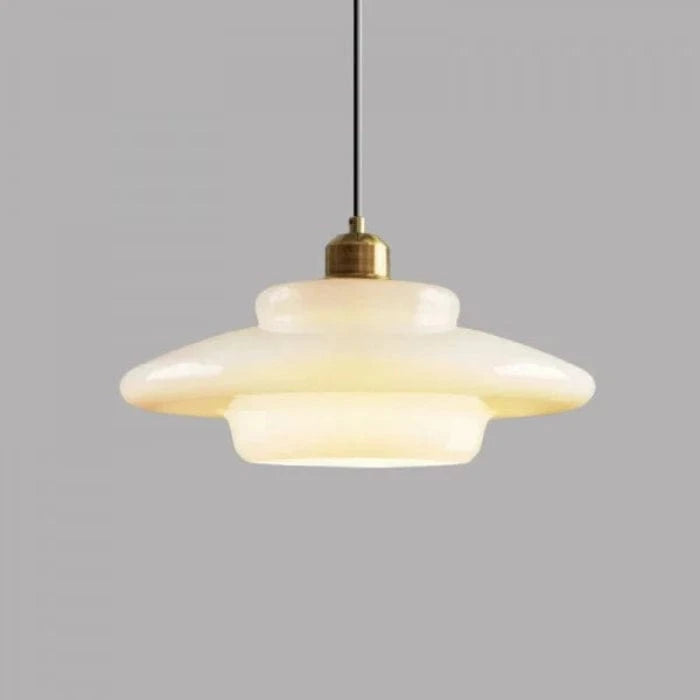 LumaGlow™ Scandinavische glazen hanglamp met E27-fitting – productafbeelding 1