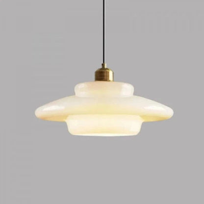 LumaGlow™ Scandinavische glazen hanglamp met E27-fitting – productafbeelding 1