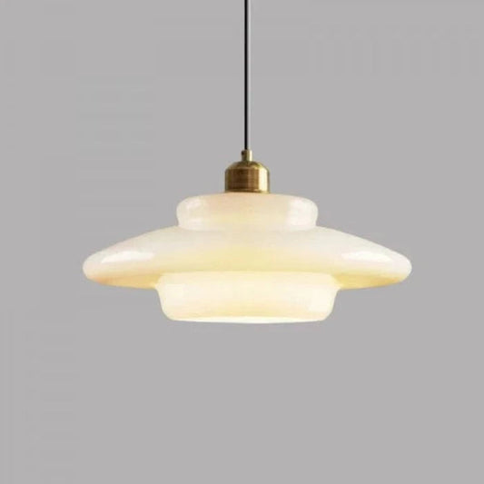 LumaGlow™ Scandinavische glazen hanglamp met E27-fitting – productafbeelding 1