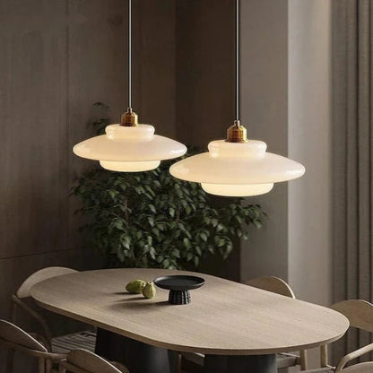LumaGlow™ Scandinavische glazen hanglamp met E27-fitting – productafbeelding 3