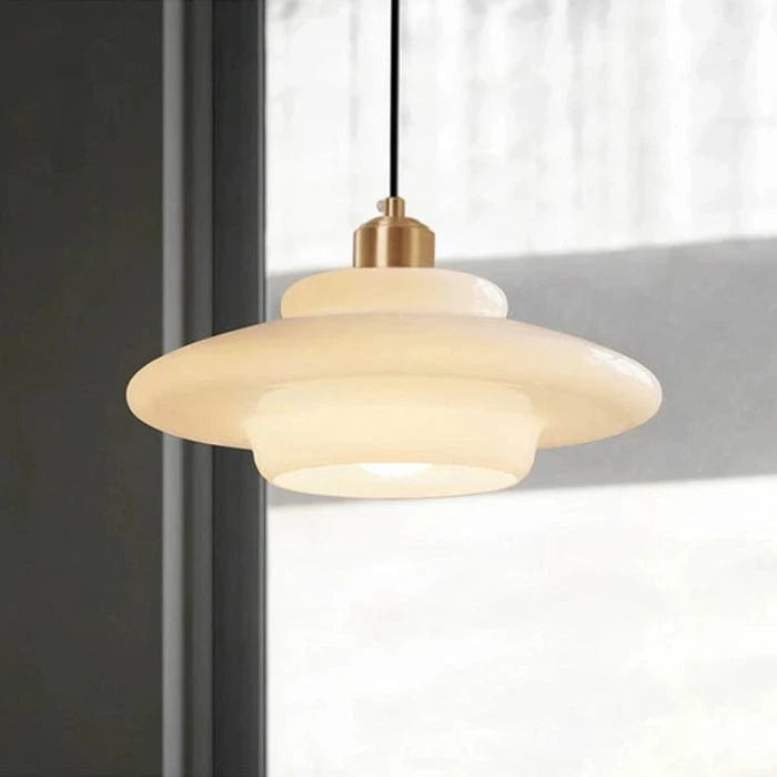 LumaGlow™ Scandinavische glazen hanglamp met E27-fitting – productafbeelding 6