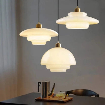 LumaGlow™ Scandinavische glazen hanglamp met E27-fitting – productafbeelding 8