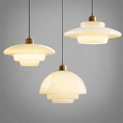 LumaGlow™ Scandinavische glazen hanglamp met E27-fitting – productafbeelding 9
