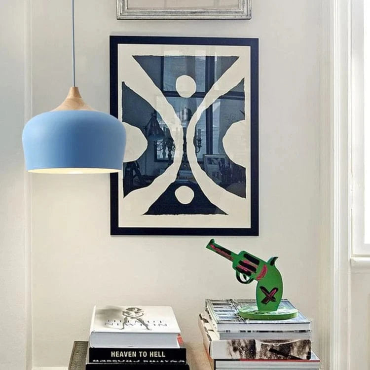 LumaGlow™ Macaron hanglamp met hout en verstelbaar snoer – productafbeelding 4
