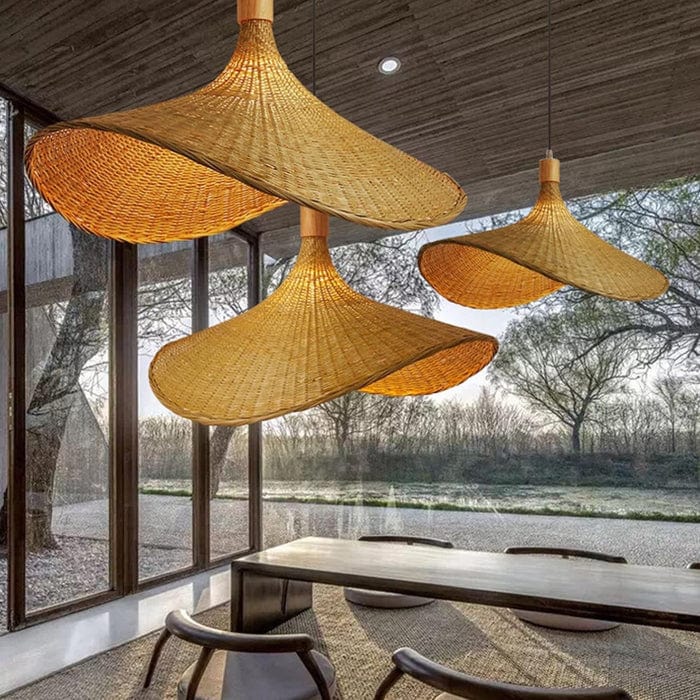 AuraLuxe™ Rattan Pendant Light - Eco-Friendly Ceiling Fixture for Ambient Elegance 3