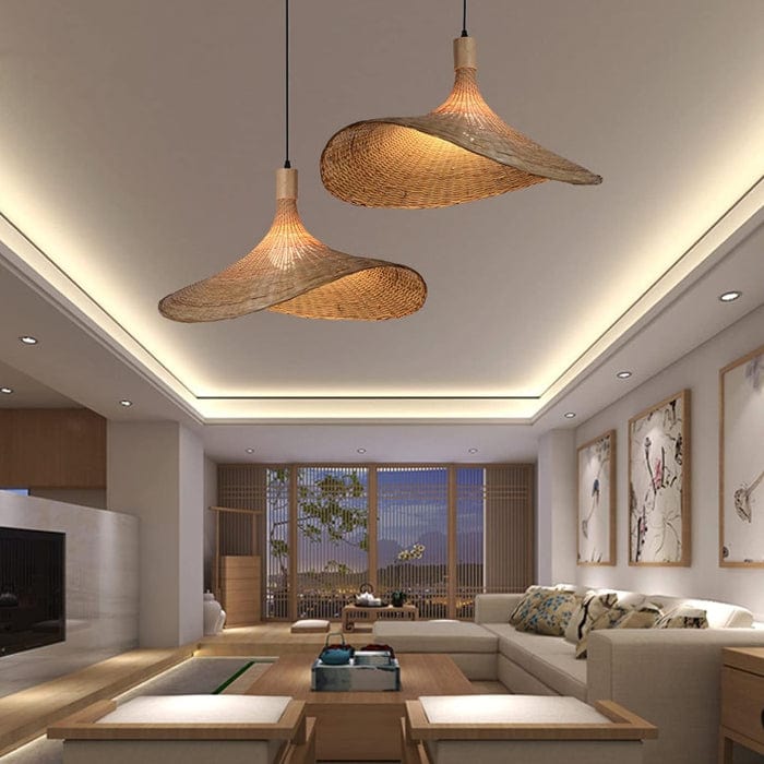 AuraLuxe™ Rattan Pendant Light - Eco-Friendly Ceiling Fixture for Ambient Elegance 4