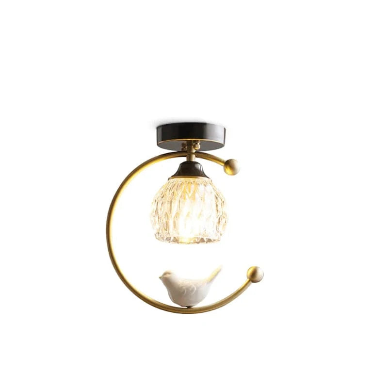 AviaryGlow™ Elegant Ceiling Lamp - Unique Ceramic Bird Design for Dining Rooms 0