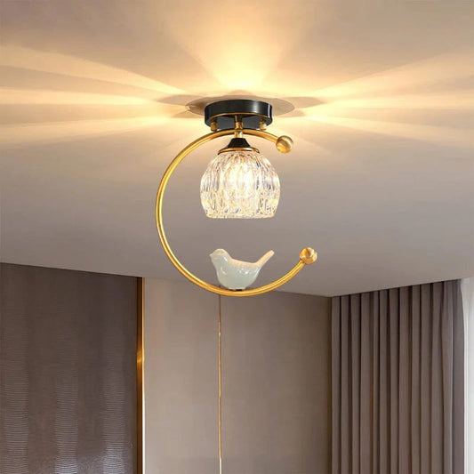 AviaryGlow™ Elegant Ceiling Lamp - Unique Ceramic Bird Design for Dining Rooms 1