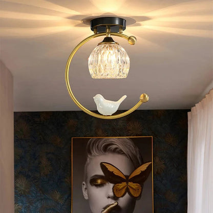 AviaryGlow™ Elegant Ceiling Lamp - Unique Ceramic Bird Design for Dining Rooms 3