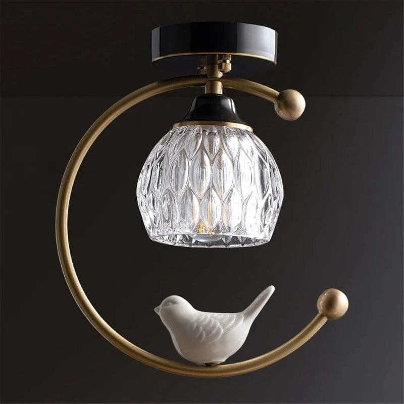AviaryGlow™ Elegant Ceiling Lamp - Unique Ceramic Bird Design for Dining Rooms 4