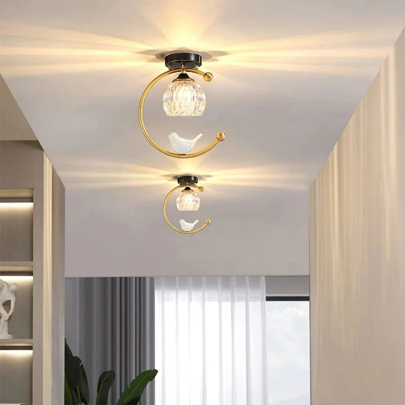 AviaryGlow™ Elegant Ceiling Lamp - Unique Ceramic Bird Design for Dining Rooms 8