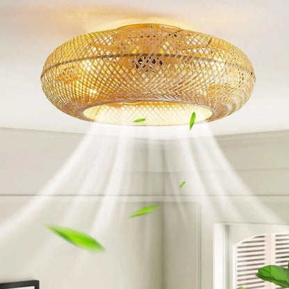 BambooAura™ Modern Ceiling Fan with Lights – Elegant Bohemian Design for Stylish Spaces 1
