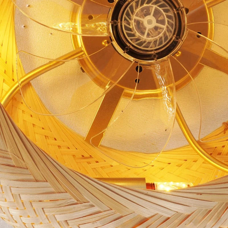 BambooAura™ Modern Ceiling Fan with Lights – Elegant Bohemian Design for Stylish Spaces 8