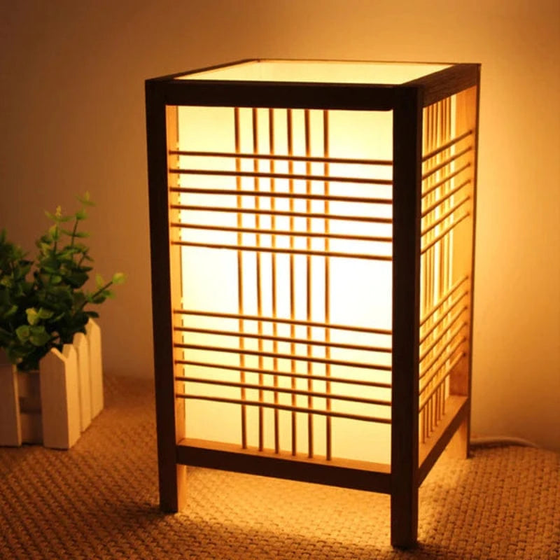 BambooGlow™ Table Lamp - Japandi Style for Cozy Bedroom and Living Room Ambiance 3