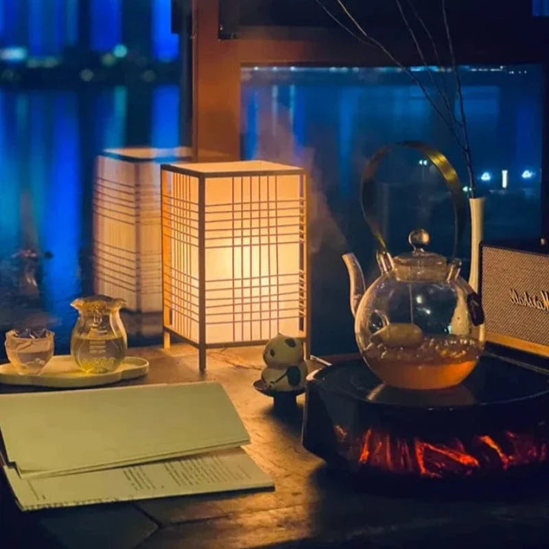 BambooGlow™ Table Lamp - Japandi Style for Cozy Bedroom and Living Room Ambiance 5