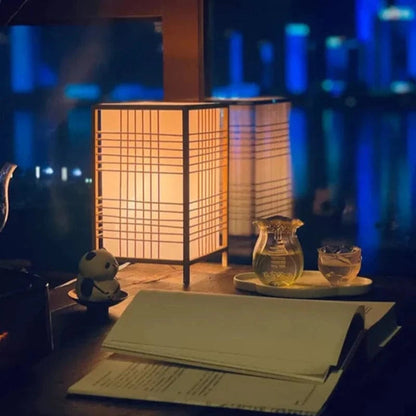 BambooGlow™ Table Lamp - Japandi Style for Cozy Bedroom and Living Room Ambiance 6
