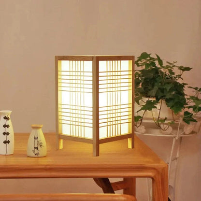 BambooGlow™ Table Lamp - Japandi Style for Cozy Bedroom and Living Room Ambiance 7