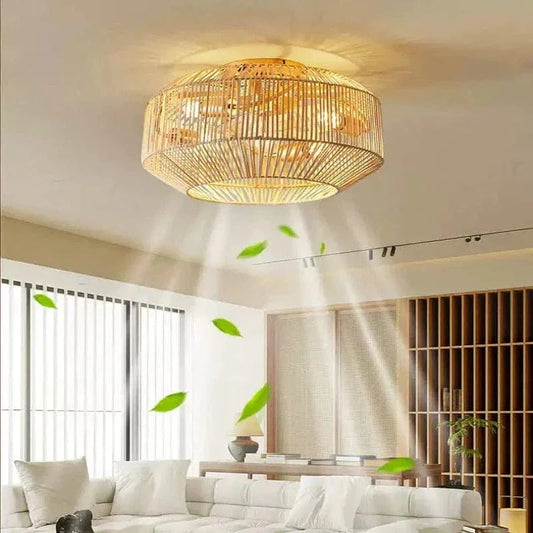 BambooHaven™ Ceiling Fan with Lights - Elegant Boho Style for Cozy Spaces 4