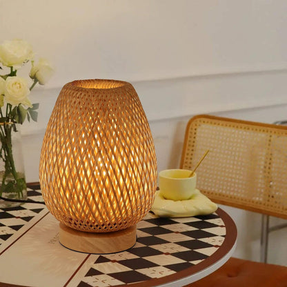 BambooLuxe™ LED Night Light - Rechargeable & Dimmable for Cozy Ambiance 5