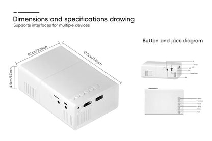 VisionBeam™ draagbare HD-miniprojector voor thuis en onderweg – productafbeelding 5