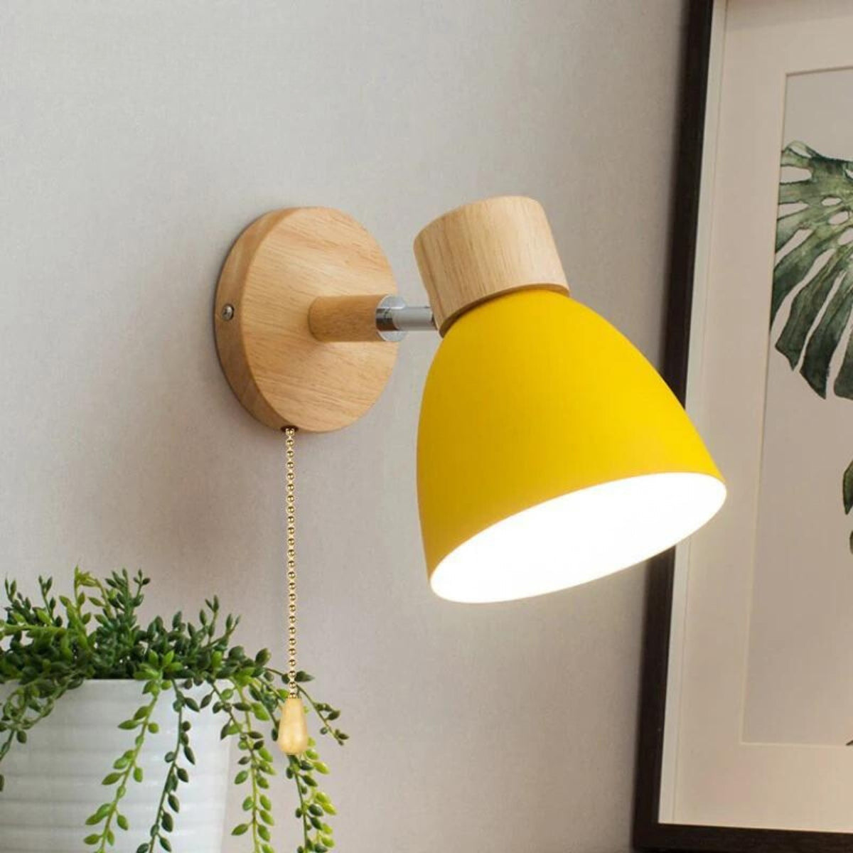 ChromaWood™ Scandinavische wandlamp – afbeelding 1