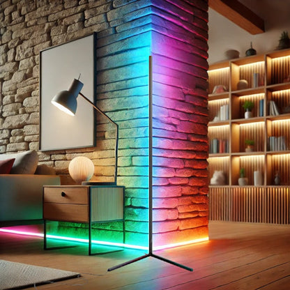 ColorGlow™ slimme LED hoekvloerlamp – afbeelding 1