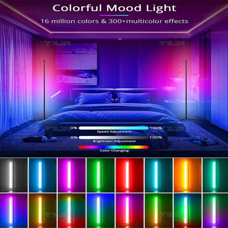 ColorGlow™ slimme LED hoekvloerlamp – afbeelding 2