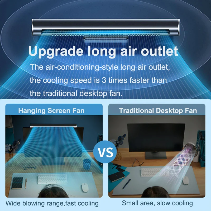 CoolBreeze™ bladloze USB-ventilator voor op het bureau – productafbeelding 3