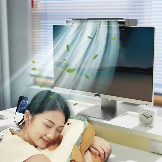 CoolBreeze™ ruimtebesparende bladloze bureauventilator – productafbeelding 1
