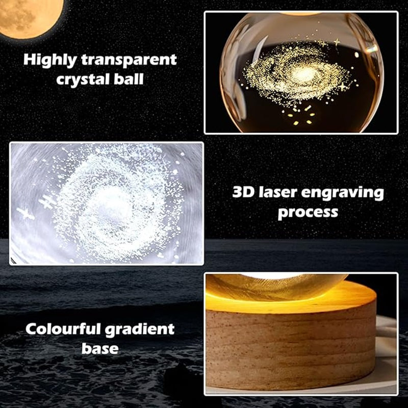CosmicGlow™ 3D-kristallen bollamp – productafbeelding 6