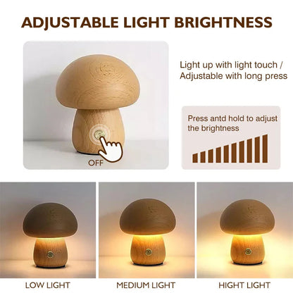 CozyGlow™ oplaadbare paddenstoellamp met touchbediening – productafbeelding 4