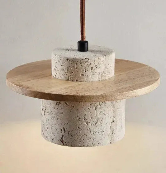 NaturalStone™ travertin hanglamp voor keuken en eettafel – productafbeelding 1